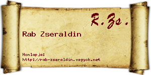 Rab Zseraldin névjegykártya